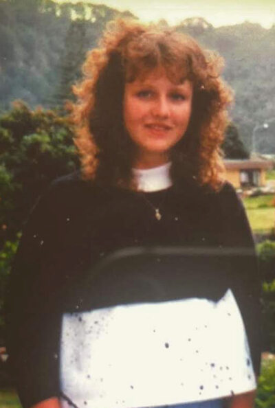 Tracey as a teenager